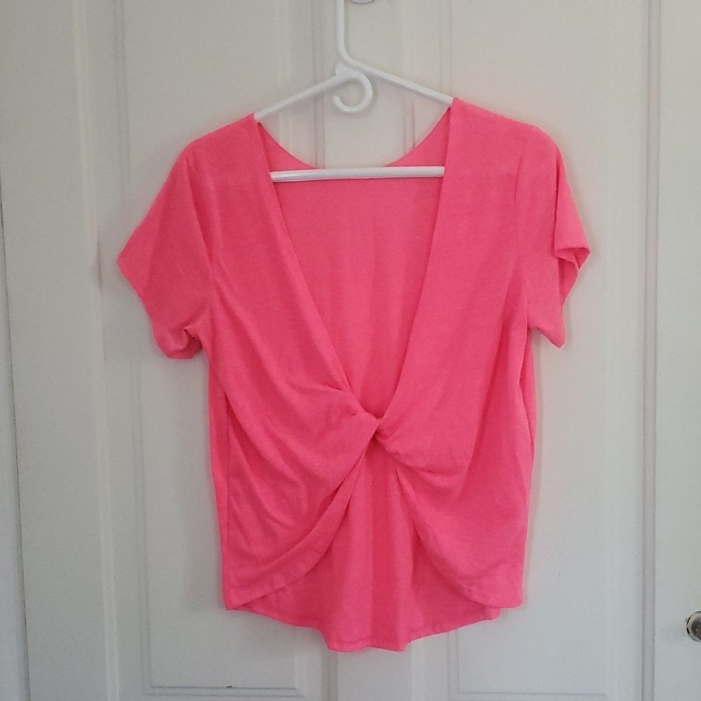 JoyLab Pink Twist Back Tee - Picture 4 of 5